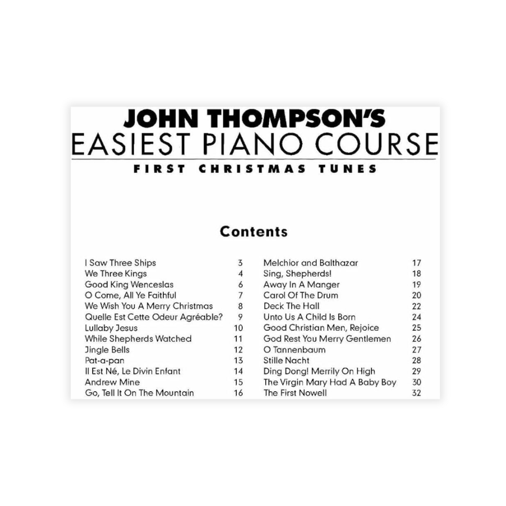 John Thompson's Easiest Piano Course - First Christmas Tunes - Piano