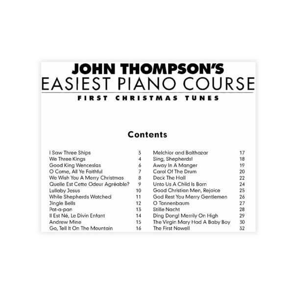 John Thompson's Easiest Piano Course - First Christmas Tunes - Piano